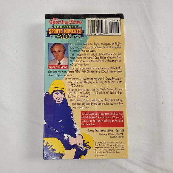 The Sporting News Greatest Sports Moments of the 20th Century VHS (1990s Sealed) - Picture 2 of 3